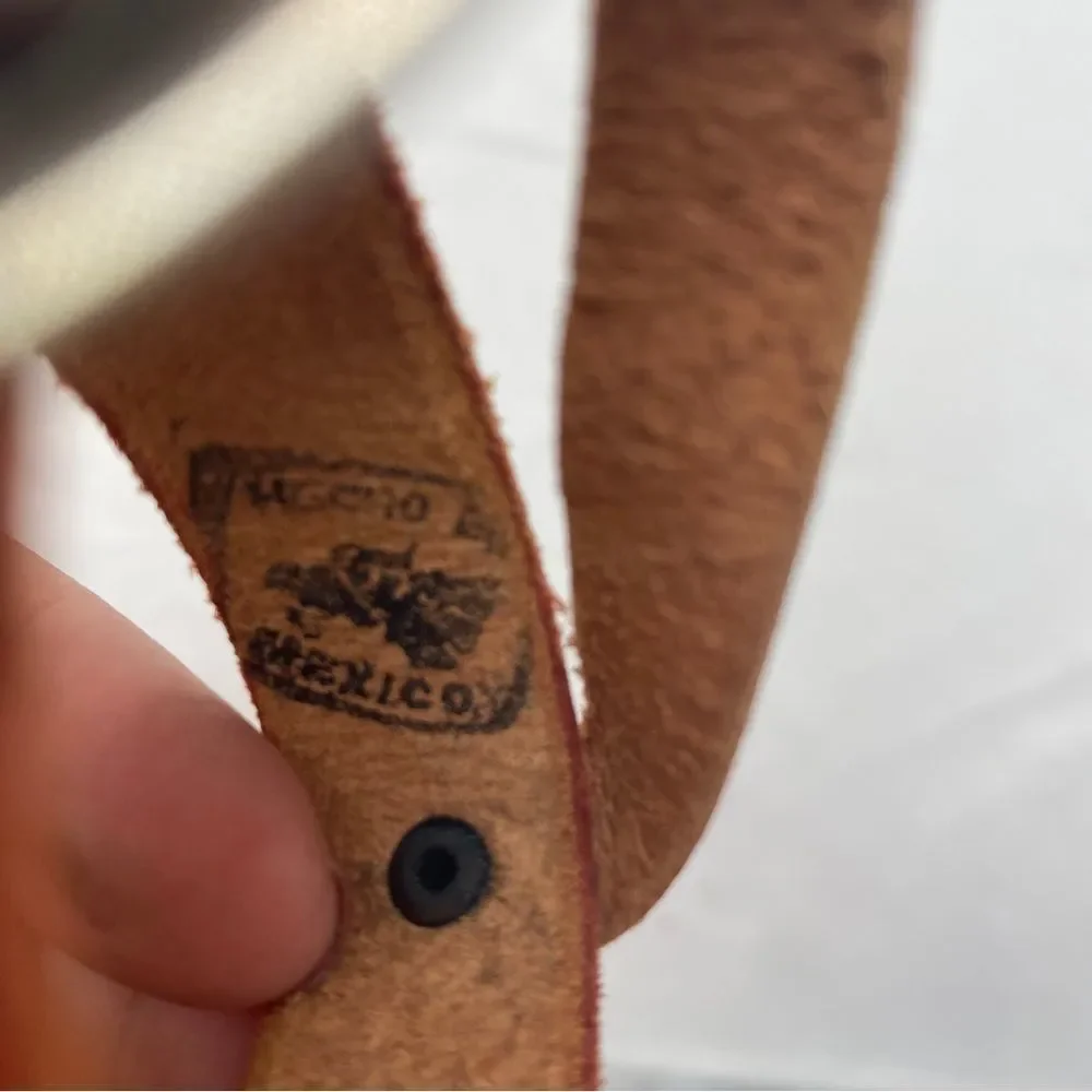 Handmade Mexico Leather Flower Sandals size 2 - Picture 3 of 6